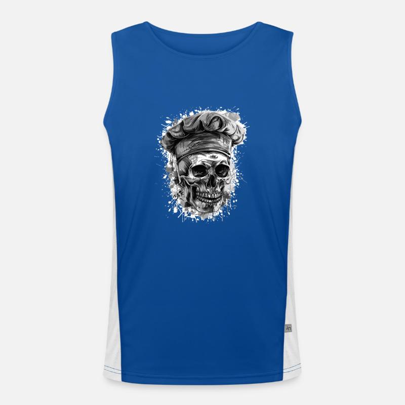 Chef Chef Skull Men's Functional Contrast Tank Top 