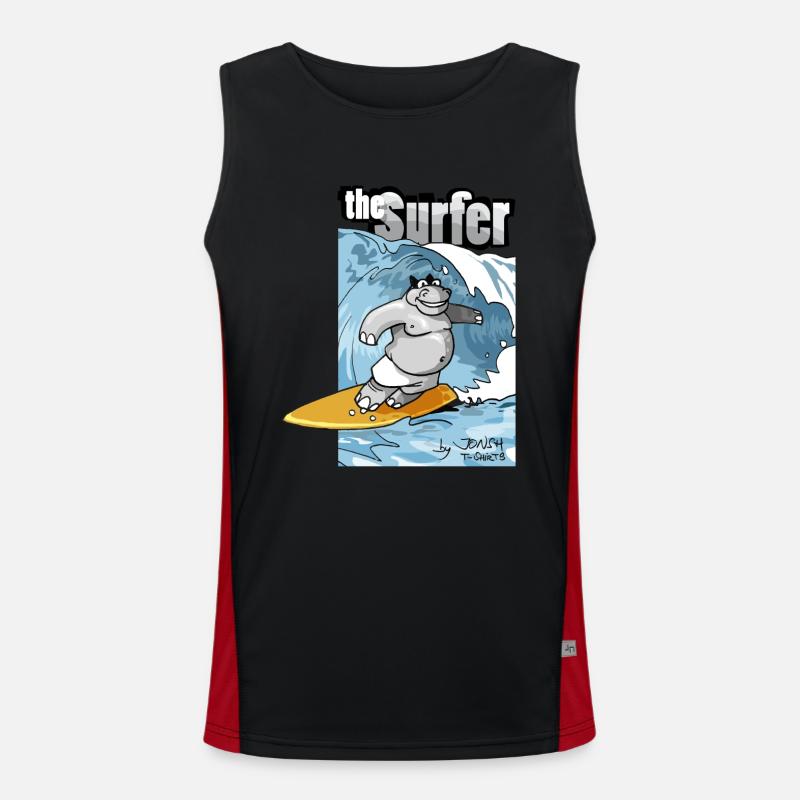 der Surfer Funktionelles Kontrast-Tank Top für Männer 