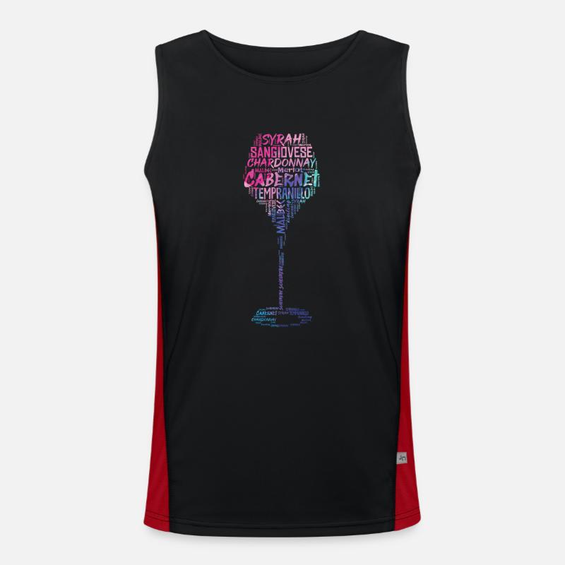 Wine grape varieties Men's Functional Contrast Tank Top 
