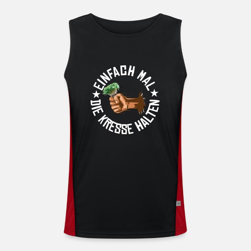 Einfach mal die Kresse halten Funktionelles Kontrast-Tank Top für Männer 