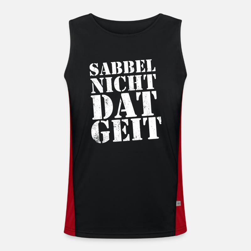 Sabbel nicht - dat geit Funktionelles Kontrast-Tank Top für Männer 