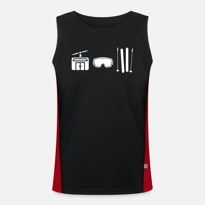 Skilift Skibrille Ski Funktionelles Kontrast-Tank Top für Männer 