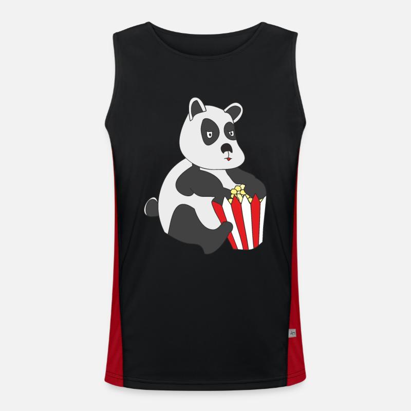 Panda avec pop-corn Débardeur respirant contrasté Homme 