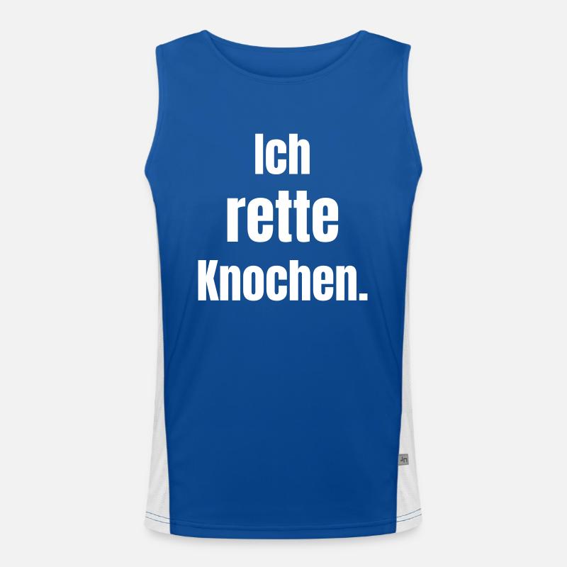 Ich rette Knochen Funktionelles Kontrast-Tank Top für Männer 