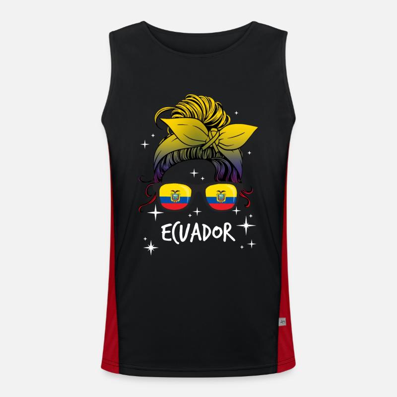 Ecuador Funktionelles Kontrast-Tank Top für Männer 