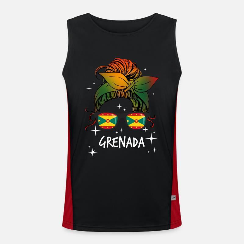 Grenada Funktionelles Kontrast-Tank Top für Männer 