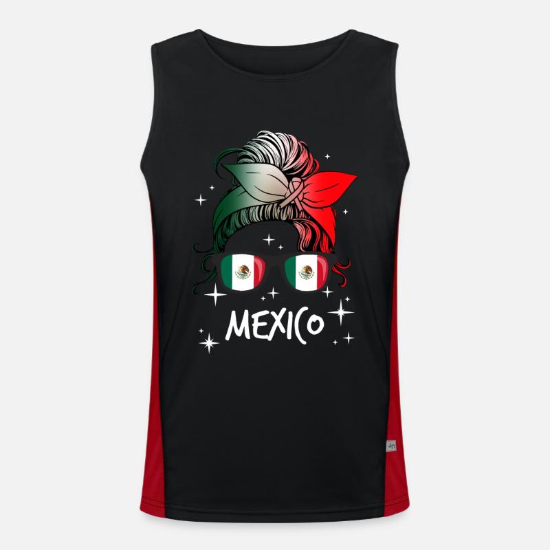 Mexiko Funktionelles Kontrast-Tank Top für Männer 