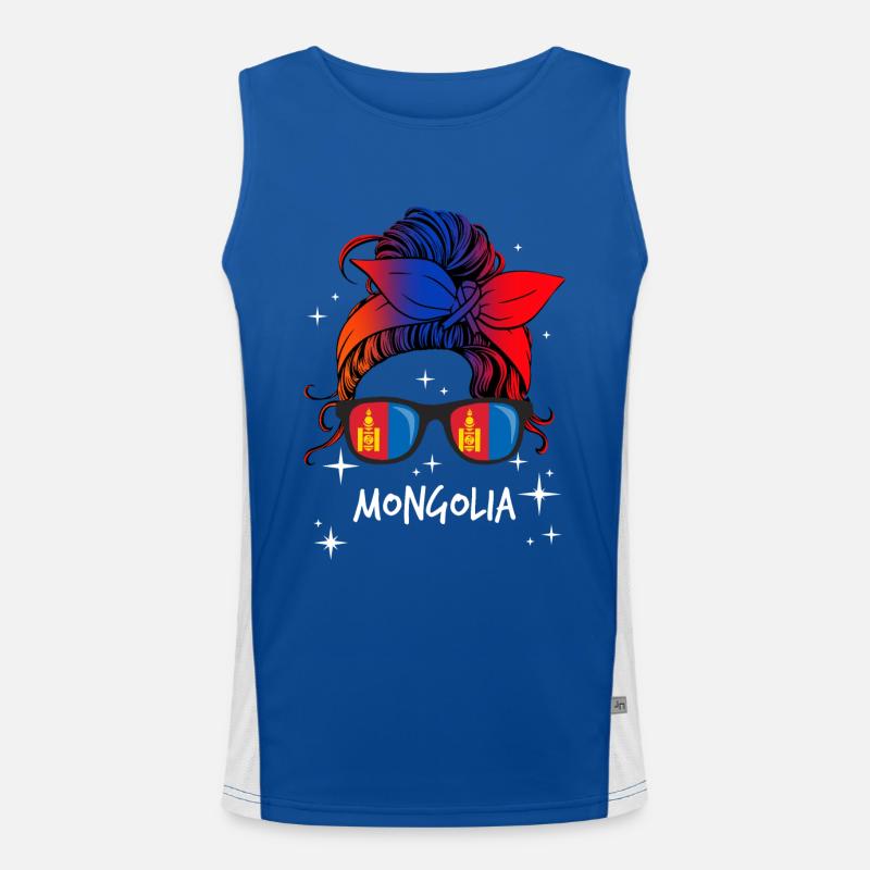 Mongolei Funktionelles Kontrast-Tank Top für Männer 