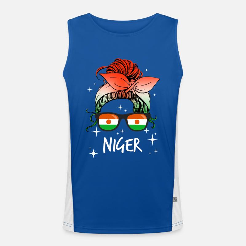 Niger Funktionelles Kontrast-Tank Top für Männer 