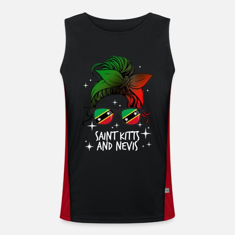 Saint Kitts and Nevis Men's Functional Contrast Tank Top 