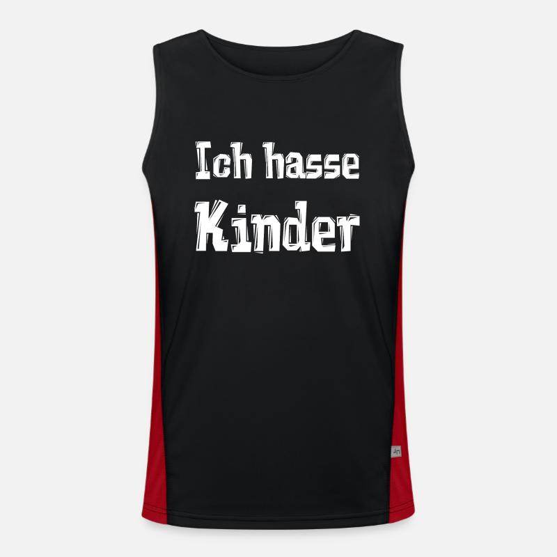 Ich hasse Kinder Funktionelles Kontrast-Tank Top für Männer 