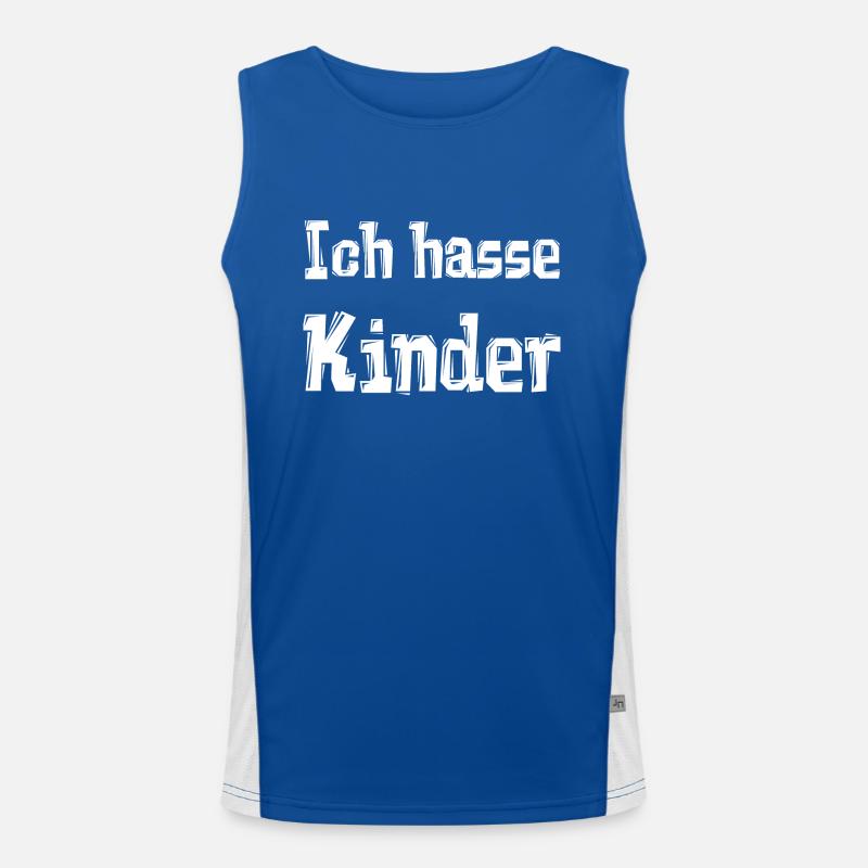 Ich hasse Kinder Funktionelles Kontrast-Tank Top für Männer 
