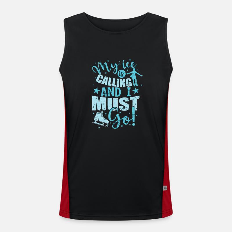 My Ice is calling and I must Go ice rink Men's Functional Contrast Tank Top 