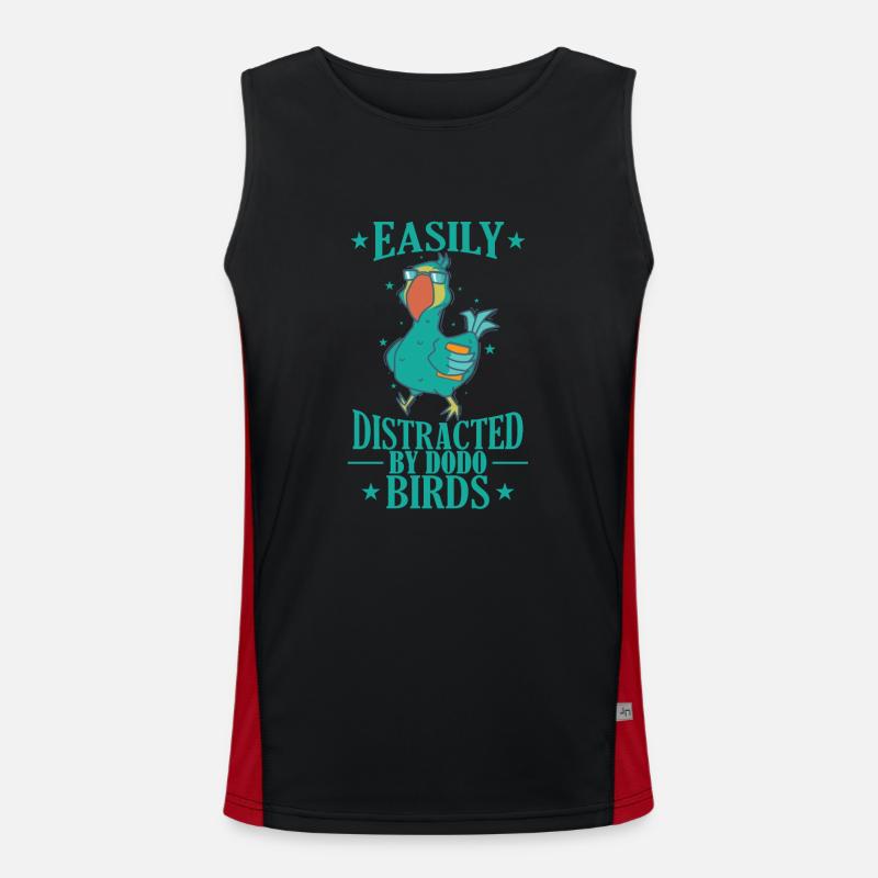 Easily Distracted by Dodo Birds Tier Funktionelles Kontrast-Tank Top für Männer 