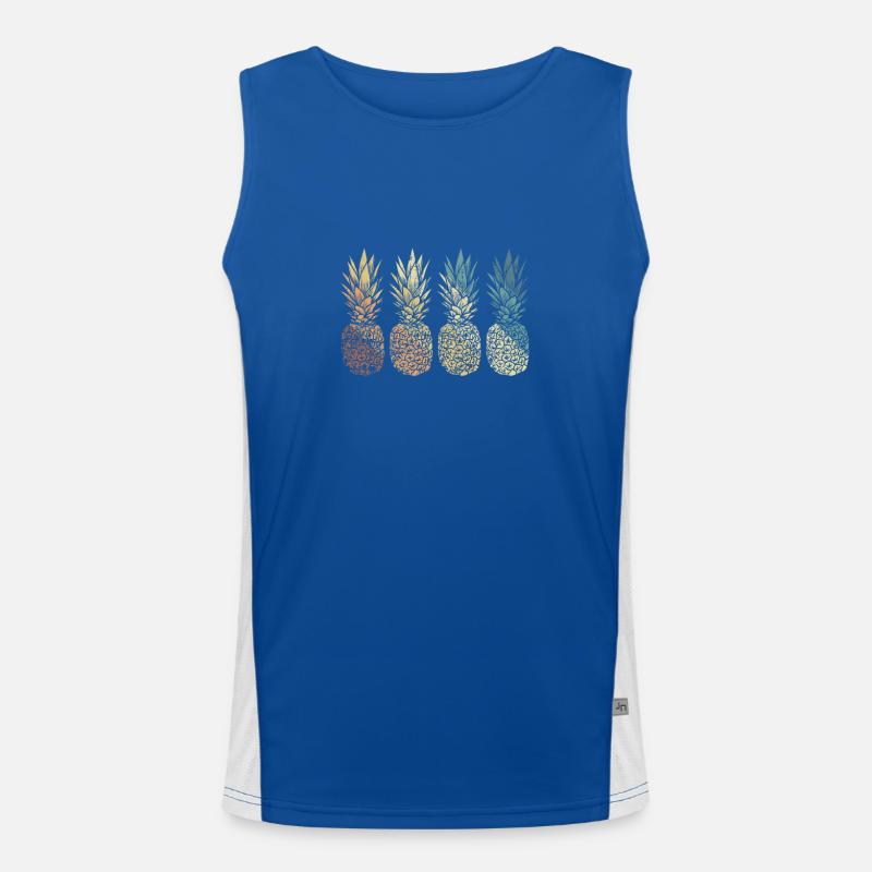 Pineapple sweet fruit tropical Men's Functional Contrast Tank Top 