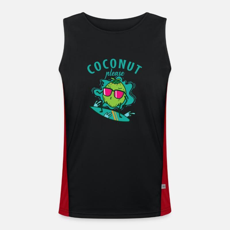 Noix de en surfant Coconut Please Débardeur respirant contrasté Homme 