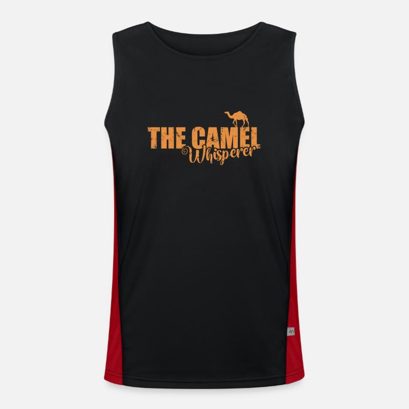 The Camel Whisperer Desert Dromedary Animal Men's Functional Contrast Tank Top 