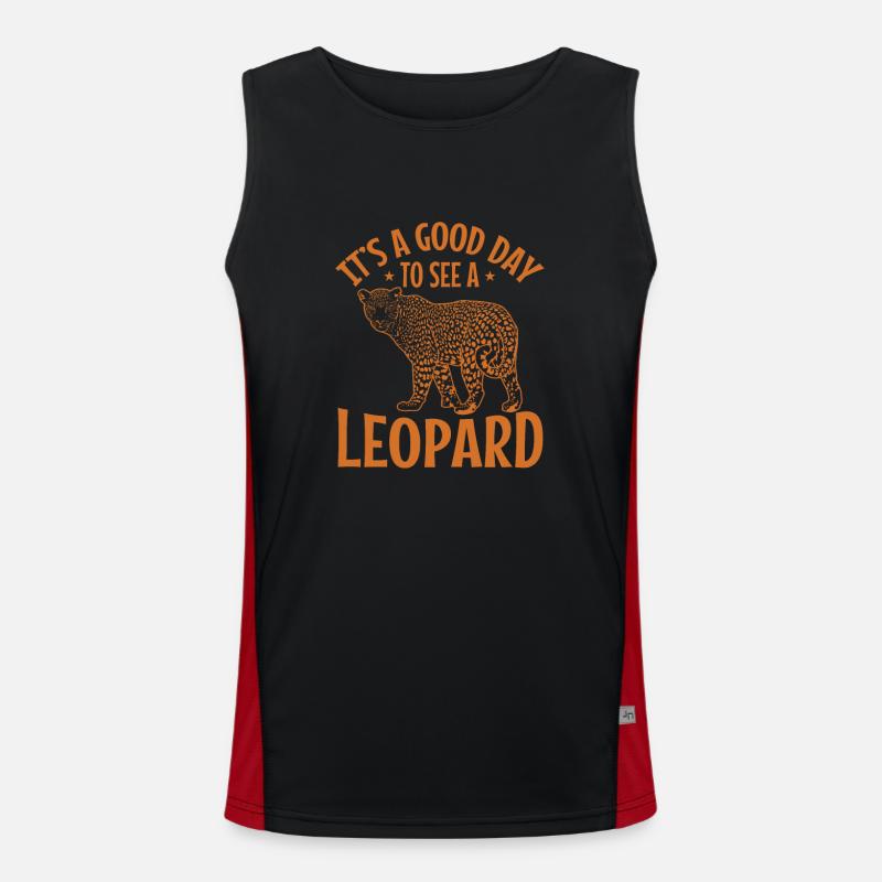 It's a good Day to see a Leopard Raubkatze Tier Funktionelles Kontrast-Tank Top für Männer 