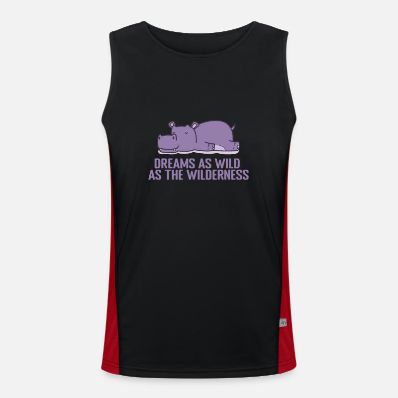 Dreams as Wild as the Wilderness Pyjama Funktionelles Kontrast-Tank Top für Männer 