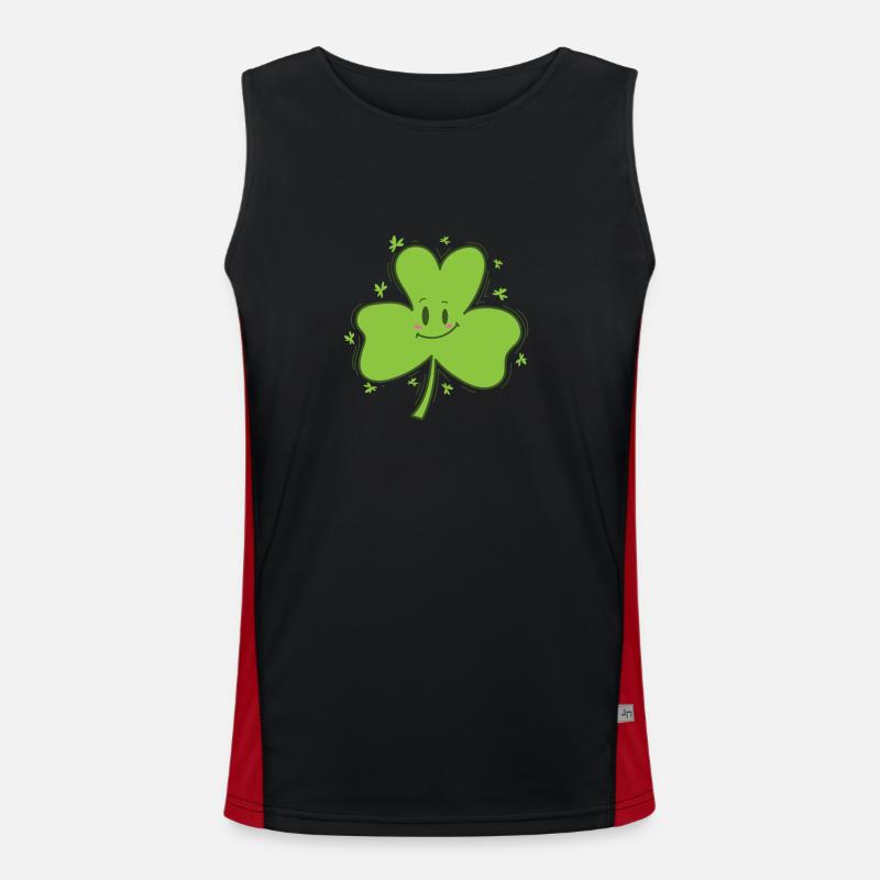 Shamrock St. Patrick’s Day Fun Débardeur respirant contrasté Homme 