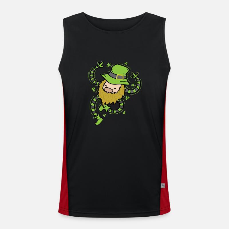 Irish Dwarf St. Patrick's Day Men's Functional Contrast Tank Top 