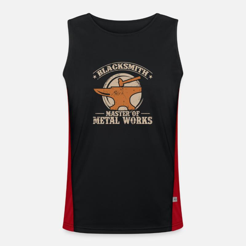 Blacksmith Master of Metal Works Beruf Funktionelles Kontrast-Tank Top für Männer 