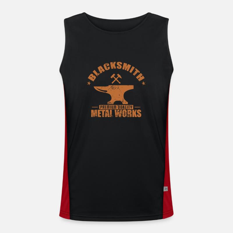 Blacksmith Premium Quality Metal Works Funktionelles Kontrast-Tank Top für Männer 
