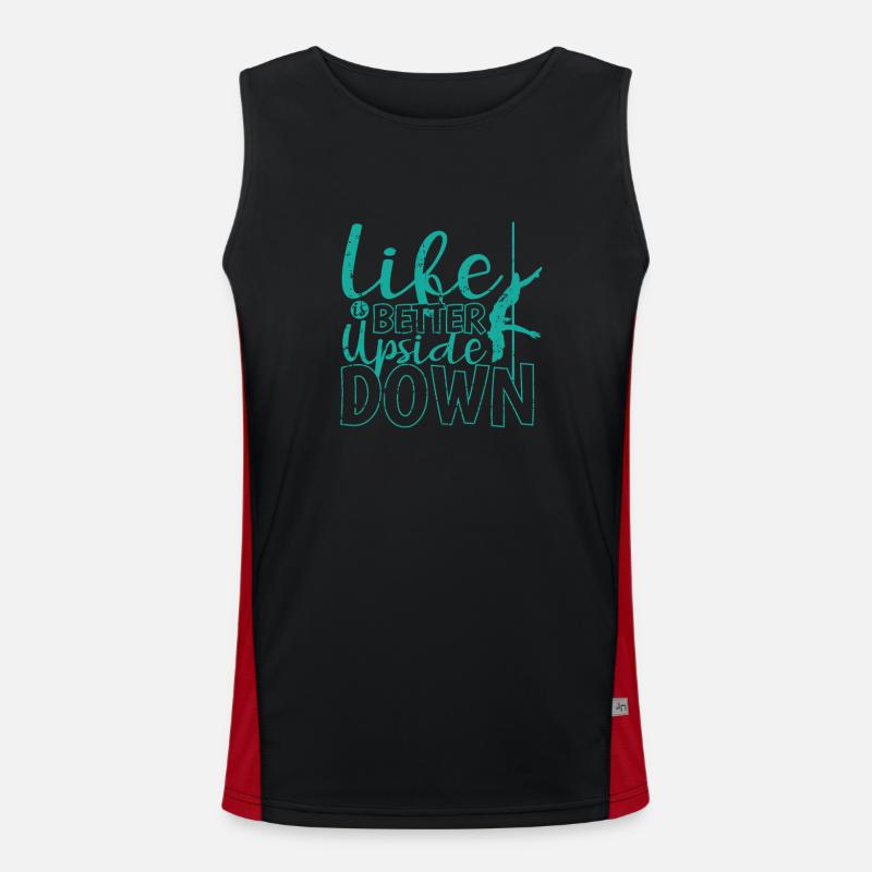 Like Better upside down pole dance pole Men's Functional Contrast Tank Top 