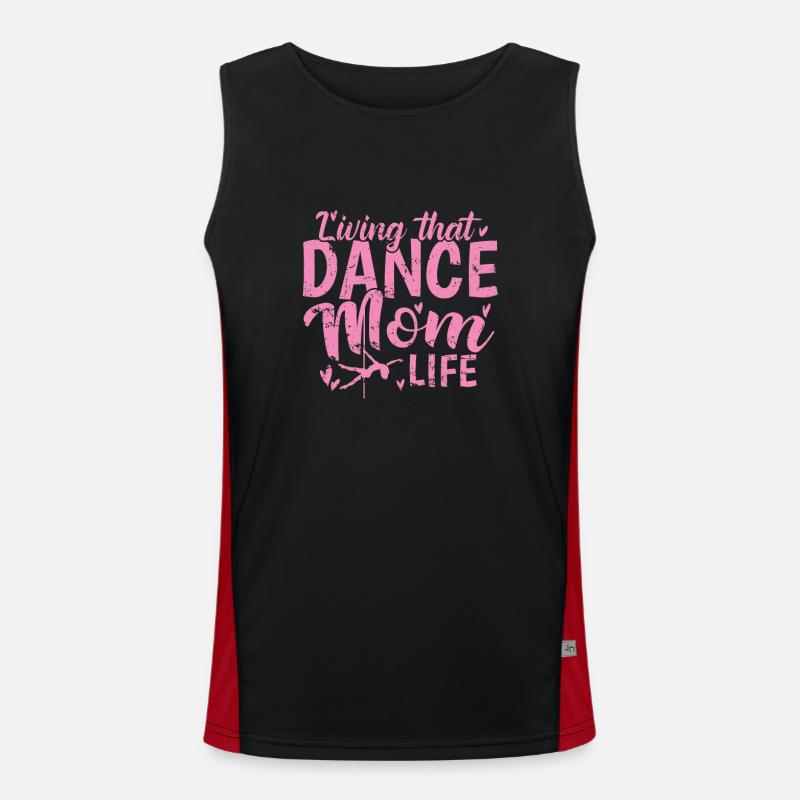 Vivre cette danse maman vie pole dance pole Débardeur respirant contrasté Homme 
