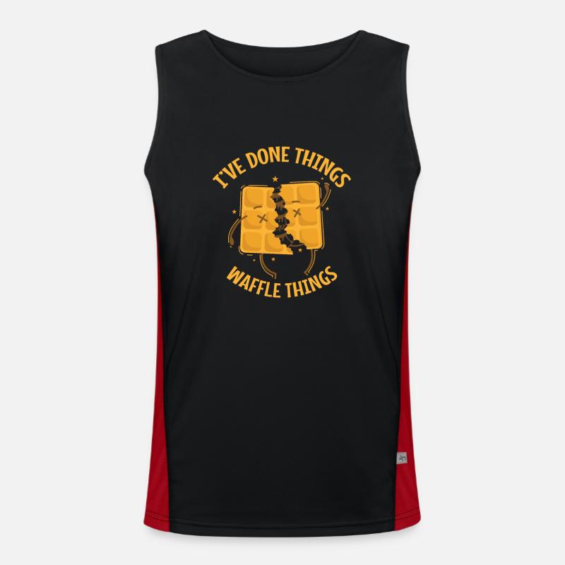 I've done Things Waffle Things Snack Gebäck Funktionelles Kontrast-Tank Top für Männer 