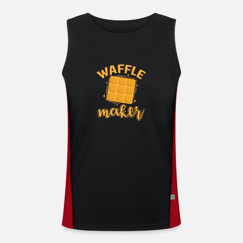 Waffles Maker Dough Pastry Snack Men's Functional Contrast Tank Top 