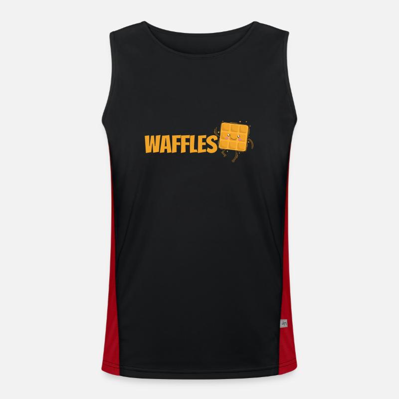 Waffles leckerer Teig wird zum Gebäck Funktionelles Kontrast-Tank Top für Männer 