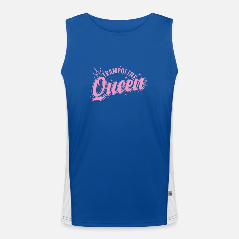 Trampoline Queen springen Sport Freizeit Funktionelles Kontrast-Tank Top für Männer 