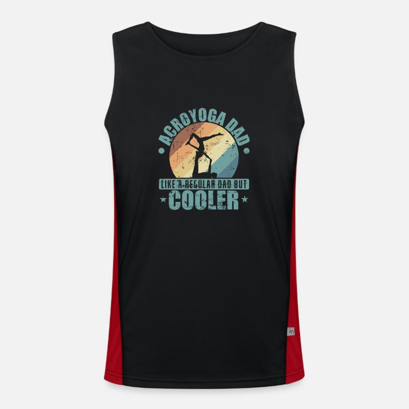 Acroyoga Dad Like a Regular Dad but Cooler Men's Functional Contrast Tank Top 