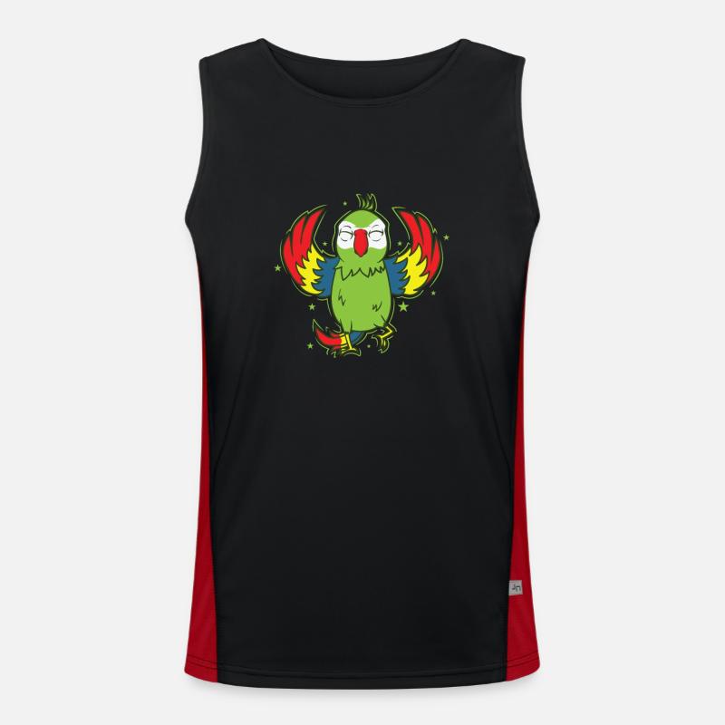 Papagei Tier Sprechen Funktionelles Kontrast-Tank Top für Männer 