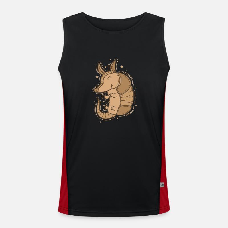 Gürteltier ist glücklich Wüste Säugetier Funktionelles Kontrast-Tank Top für Männer 
