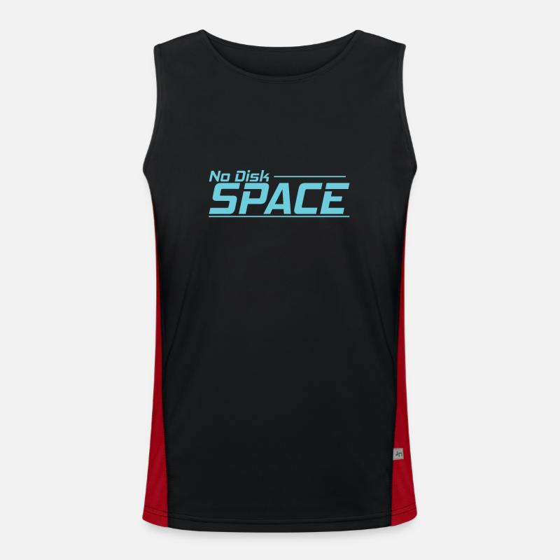 No Disk Space retro memory module Men's Functional Contrast Tank Top 