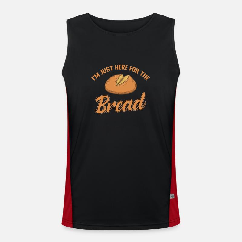 I'm just here for the Bread Bäcker Funktionelles Kontrast-Tank Top für Männer 