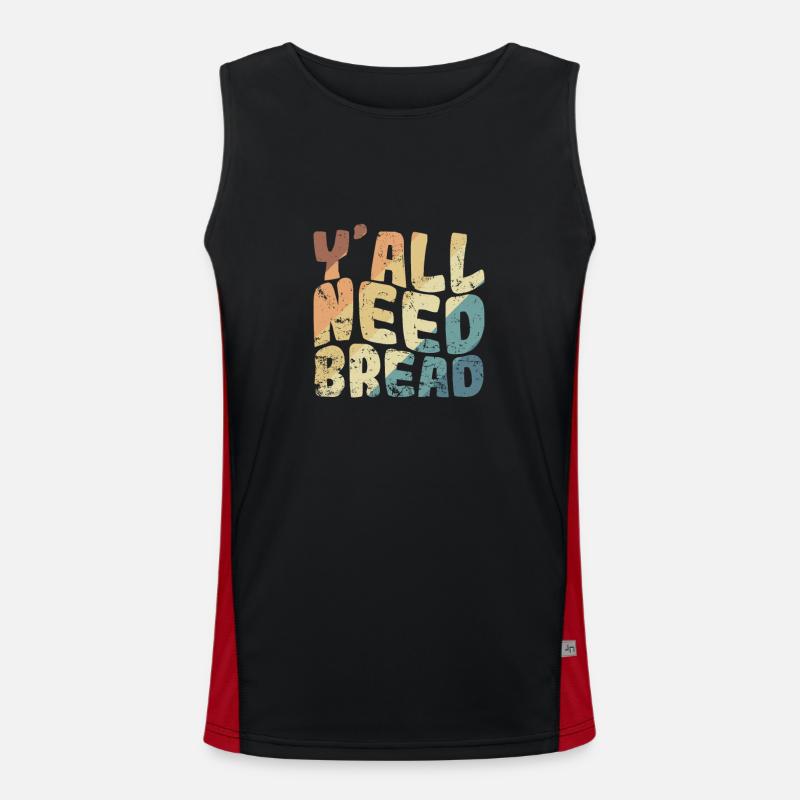 Y'all Need Bread Bäcker Backware Funktionelles Kontrast-Tank Top für Männer 