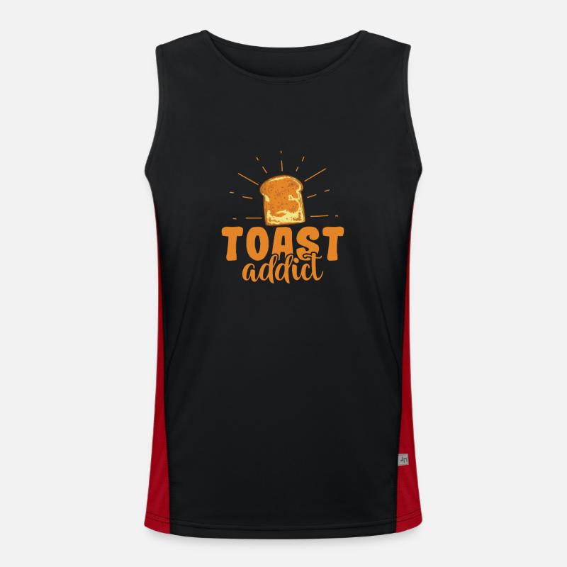 Toast addict Bäcker Backware Funktionelles Kontrast-Tank Top für Männer 