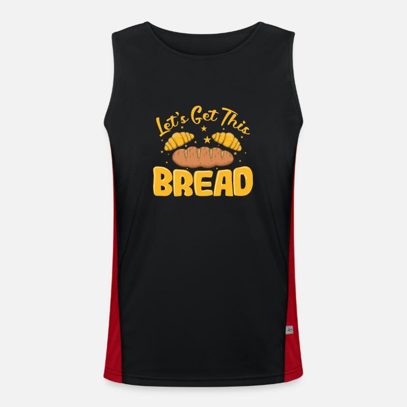 Let's get this Bread Bäcker Backware Funktionelles Kontrast-Tank Top für Männer 