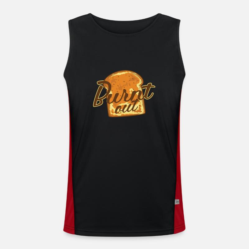 Burnt out Brot Bäcker Backware Funktionelles Kontrast-Tank Top für Männer 