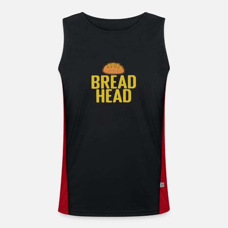 Bread Head Bäcker Backware Funktionelles Kontrast-Tank Top für Männer 