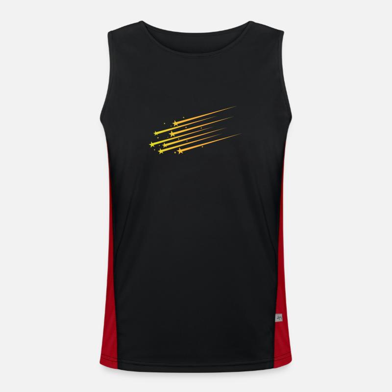 Shooting Star, Tail, Space Men's Functional Contrast Tank Top 