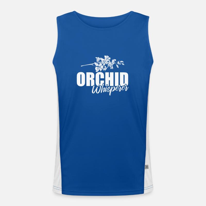 Orchidée Whisperer Plante Fleur Débardeur respirant contrasté Homme 