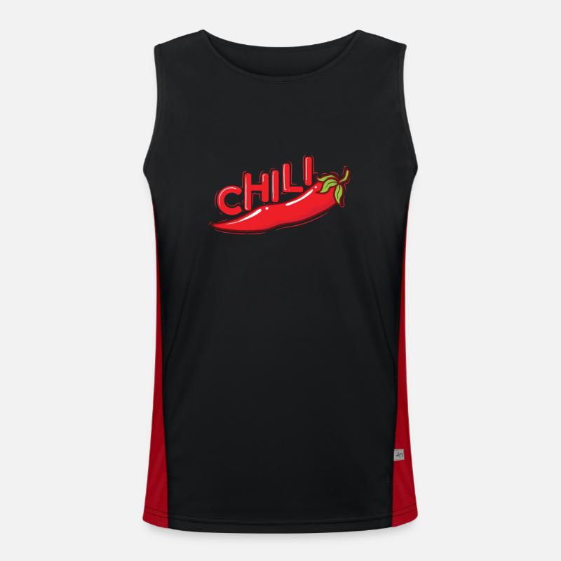 Chili Épice Scoville Débardeur respirant contrasté Homme 