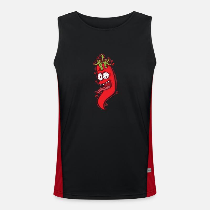 hot chili spice Scoville Men's Functional Contrast Tank Top 