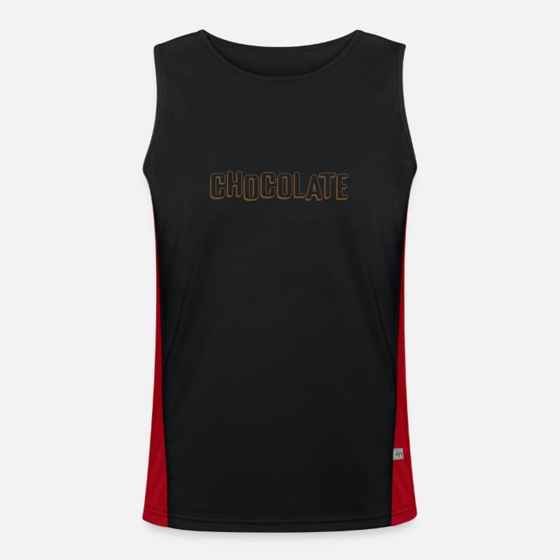 Chocolate Candy Cocoa Men's Functional Contrast Tank Top 