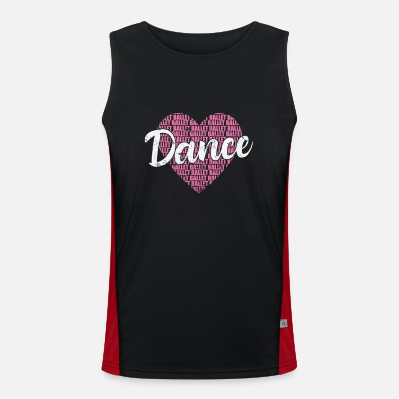 Ballet Dance Heart Men's Functional Contrast Tank Top 