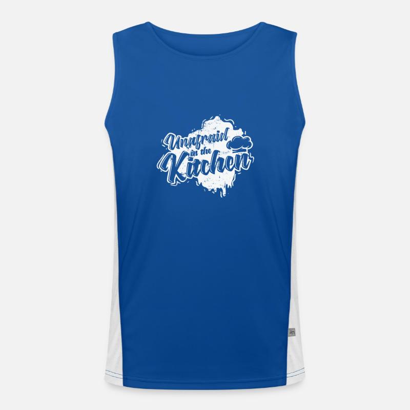 unafraid in the Kitchen Funktionelles Kontrast-Tank Top für Männer 